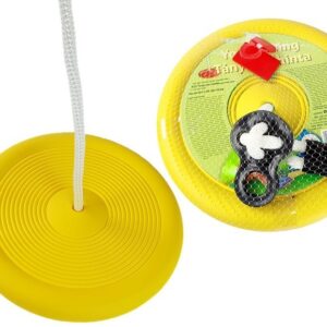 mamido Dětská zahradní houpačka talíř žlutá