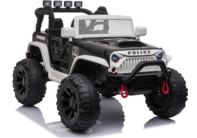 Dětské elektrické autíčko Jeep Power Policie černo-bílé - Obrázek 2