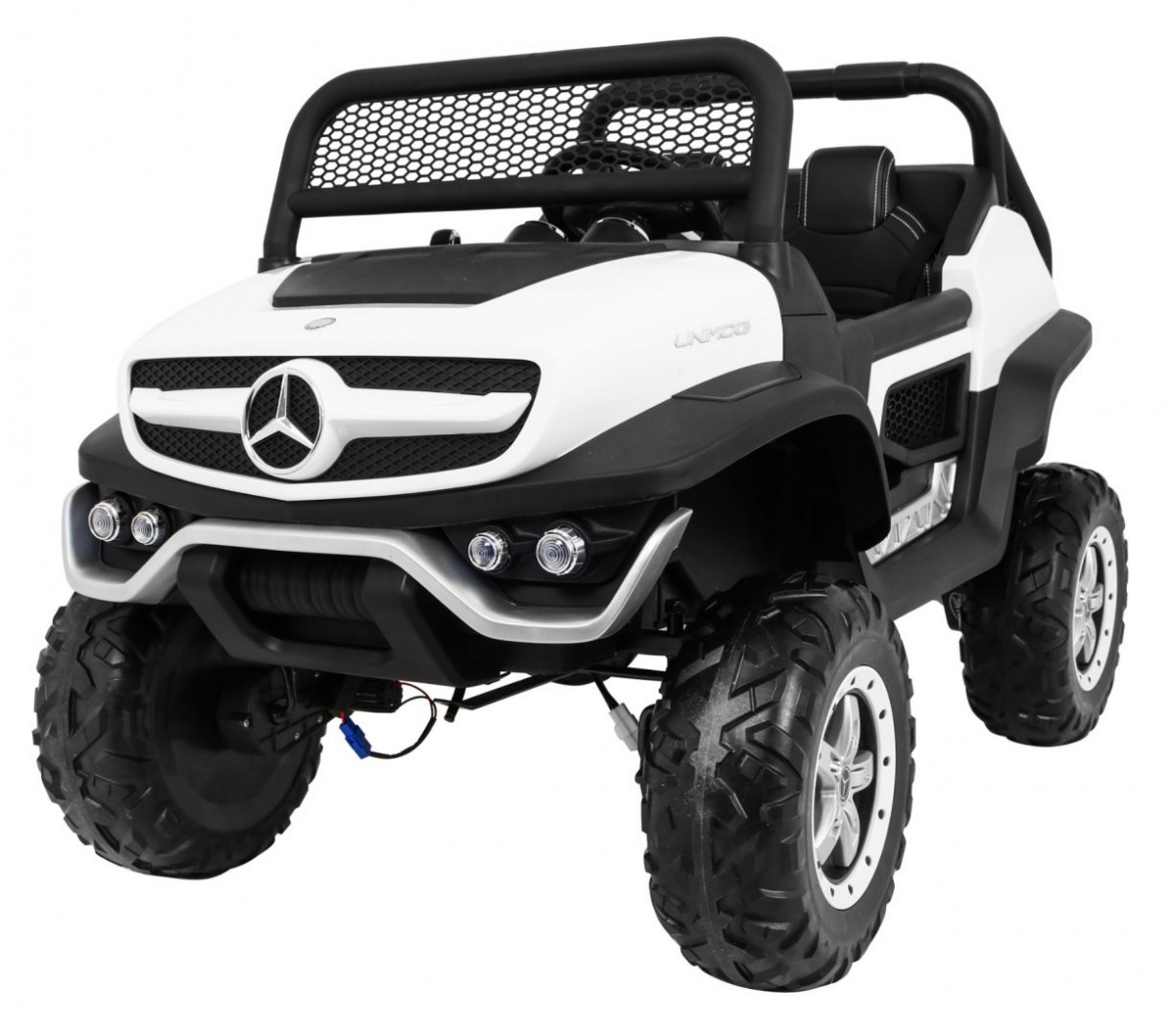 mamido Dětské elektrické auto Buggy 4x4 Mercedes-Benz Unimog bílé