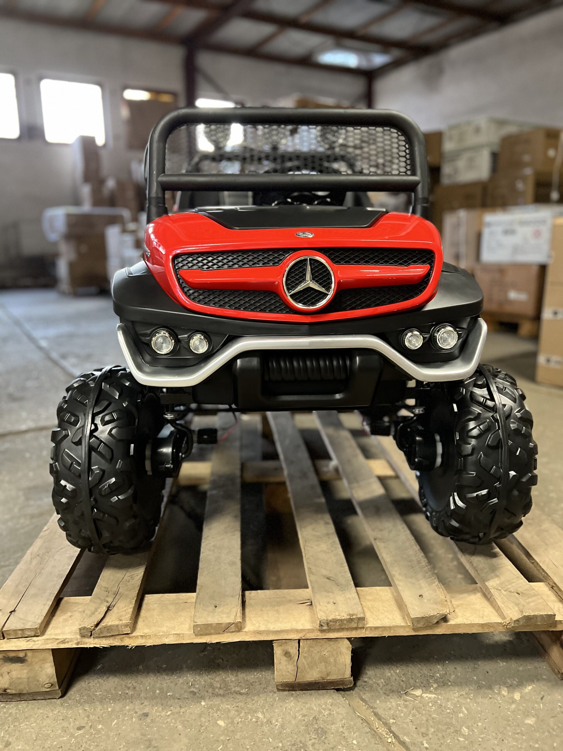 Dětské elektrické auto Buggy 4x4 Mercedes-Benz Unimog červené - Obrázek 2