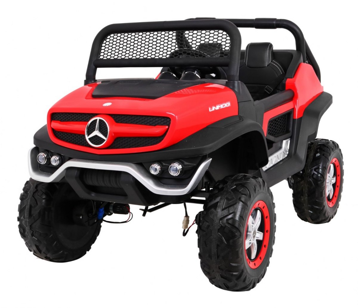 mamido Dětské elektrické auto Buggy 4x4 Mercedes-Benz Unimog červené