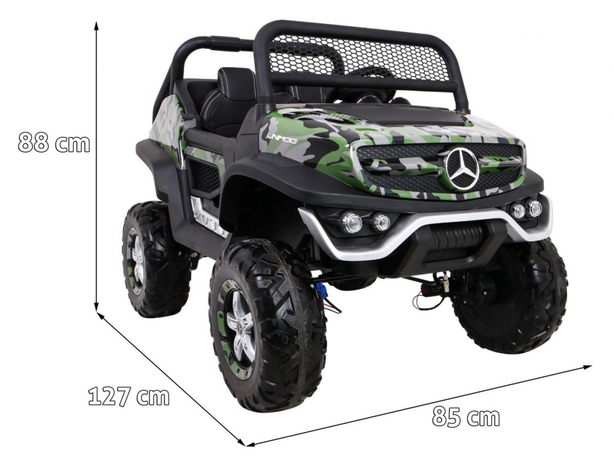 Dětské elektrické auto Buggy 4x4 Mercedes-Benz Unimog maskáčové - Obrázek 2