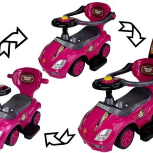 mamido Dětské odrážedlo 3v1 Mega Car růžové
