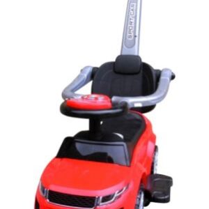 mamido Dětské odrážedlo J4 s vodící tyčí červené