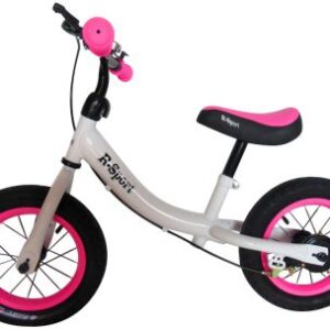 mamido Dětské odrážedlo R3 12'' růžovo-bílé