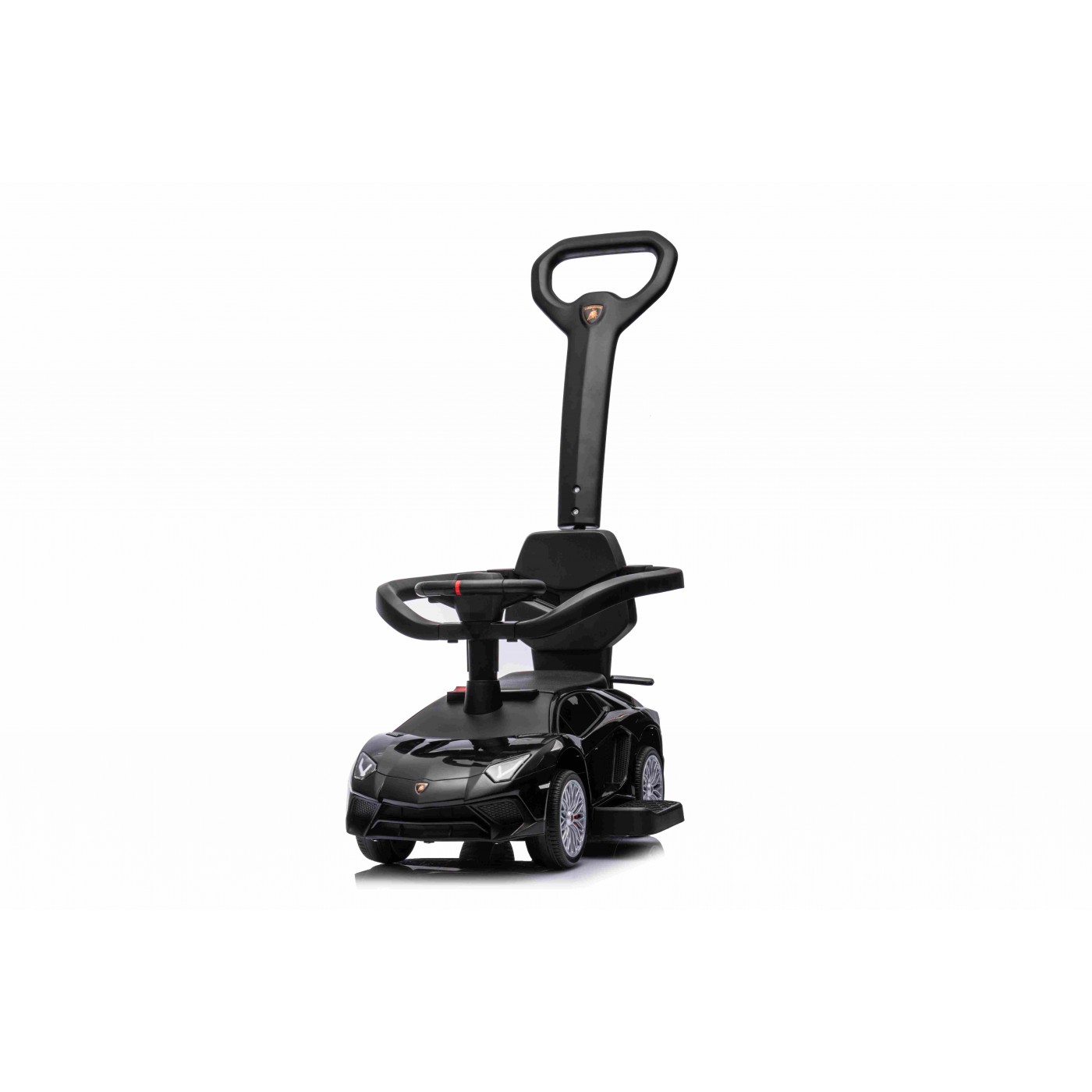 mamido Dětské odrážedlo auto s vodící tyčí Lamborghini Aventador SV černé