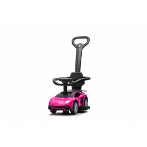 mamido Dětské odrážedlo auto s vodící tyčí Lamborghini Aventador SV růžové