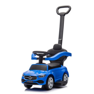 mamido Dětské odrážedlo auto s vodící tyčí Mercedes modré