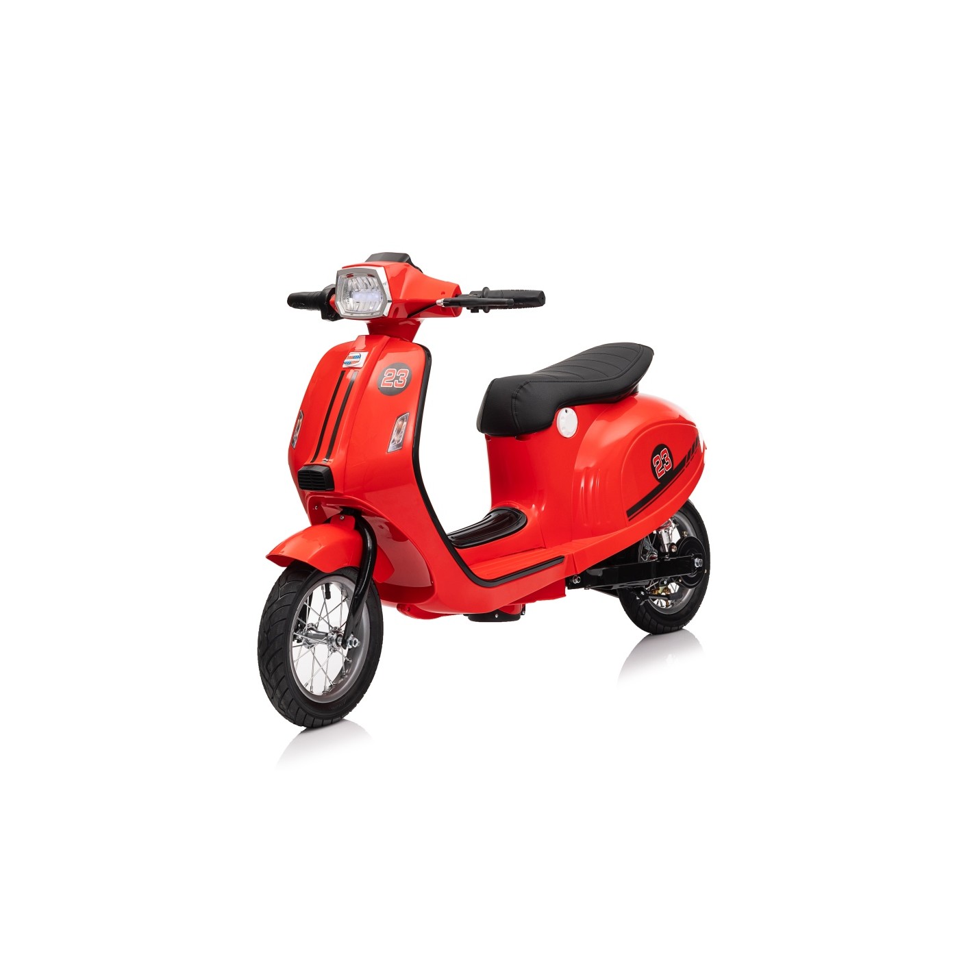 mamido Dětský elektrický skútr Retro 23 červený