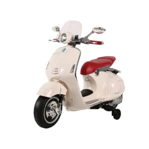 mamido Dětský elektrický skútr Vespa GTS bílá