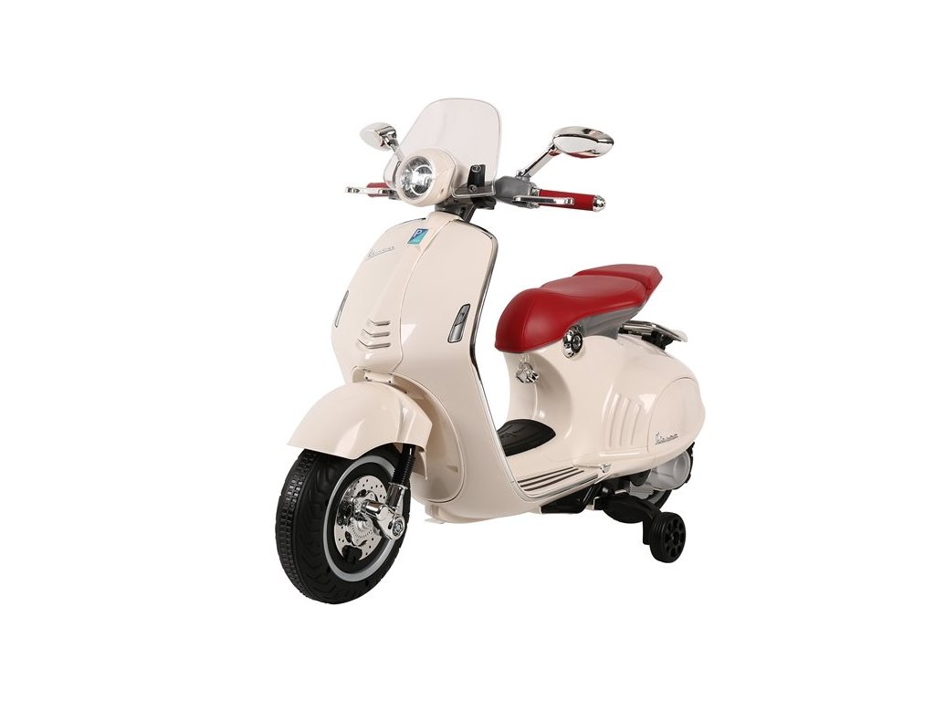 mamido Dětský elektrický skútr Vespa GTS bílá