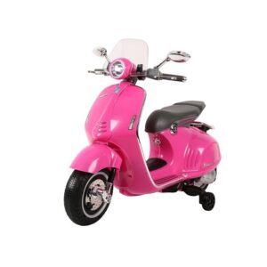 mamido Dětský elektrický skútr Vespa GTS růžový