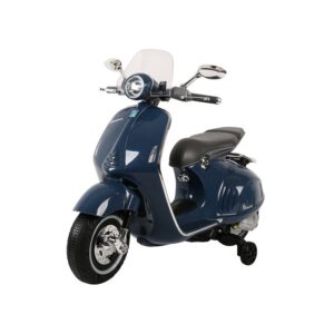 mamido Dětský elektrický skútr Vespa GTS tmavě modrý