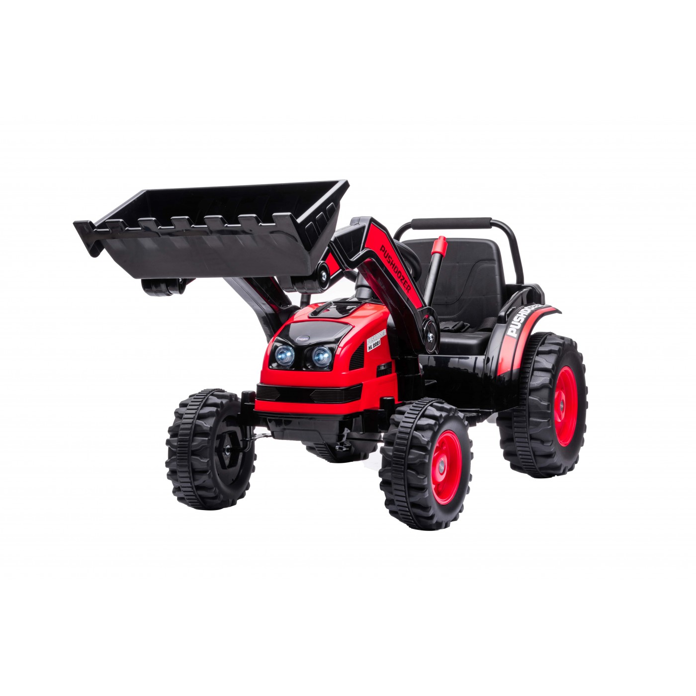 Dětský elektrický traktor s lopatou červený - Obrázek 2