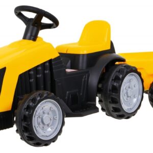 mamido Dětský elektrický traktor s přívěsem žlutý