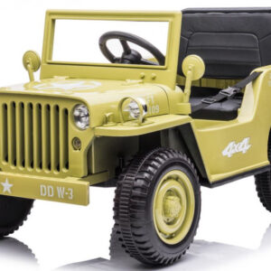 mamido Dětský elektrický vojenský Jeep Willys 4x4 béžový