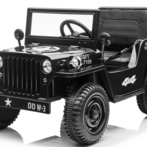 mamido Dětský elektrický vojenský Jeep Willys 4x4 černý