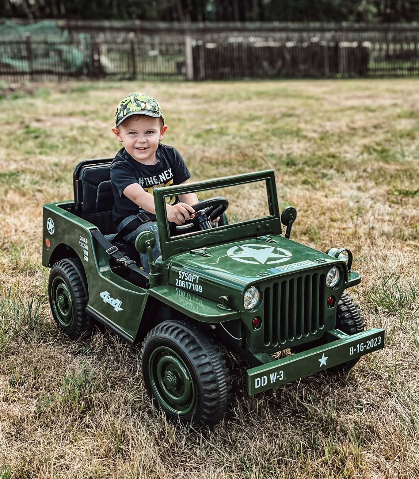 Dětský elektrický vojenský Jeep Willys 4x4 zelený - Obrázek 2