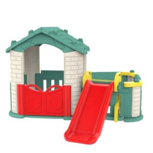 mamido Dětský zahradní domeček 3v1 se zelenou střechou