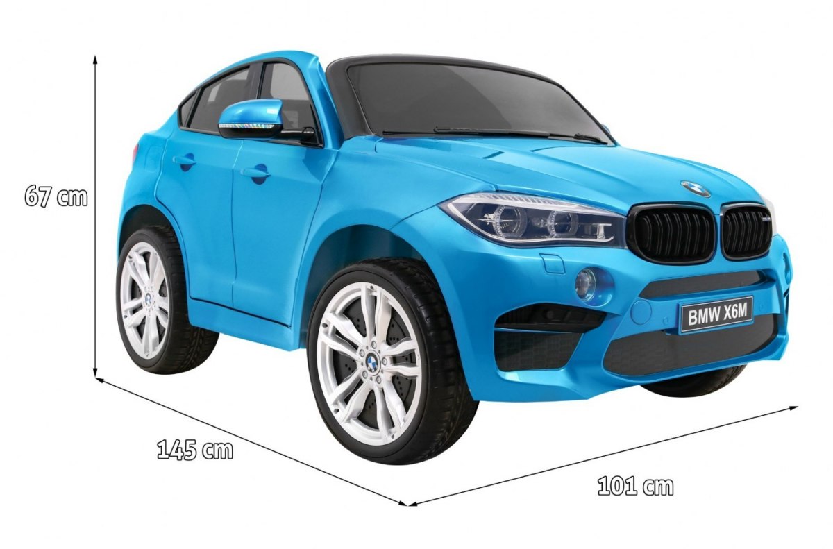 Elektrické autíčko BMW X6 M dvoumístné XXL lakované modré - Obrázek 2
