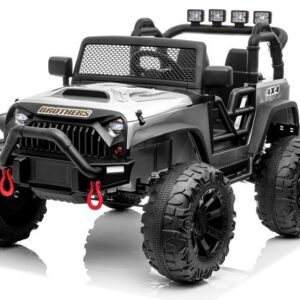 mamido Elektrické autíčko Jeep Brothers 24V 2x200W lakované stříbrné