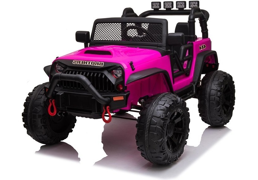 mamido Elektrické autíčko Jeep Brothers lakované růžové 24V 2x200W