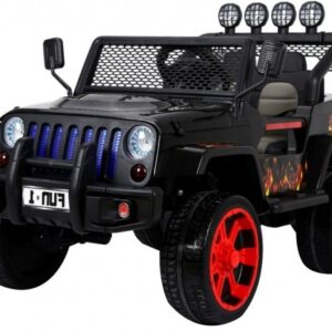 mamido Elektrické autíčko Jeep Raptor 4x4 černé s plameny