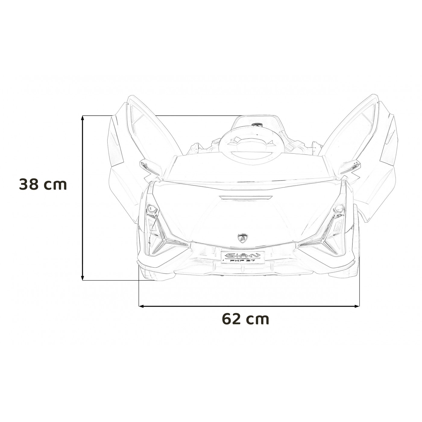Elektrické autíčko Lamborghini Sian 4x4 bílé - Obrázek 2