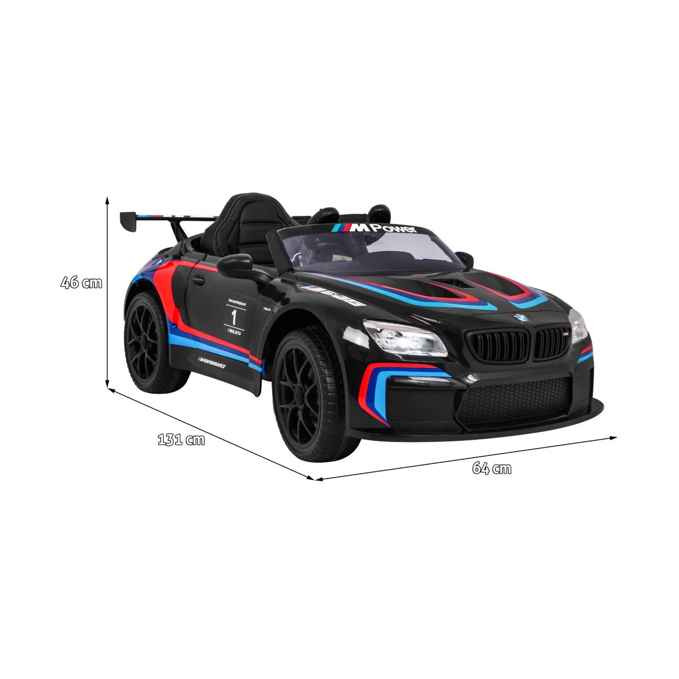 Elektrické auto BMW M6 GT3 2 x 45W černé - Obrázek 2