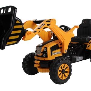 mamido Elektrický traktor - s radlicí žlutý