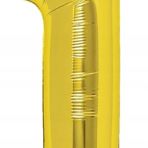 mamido Foliový balónek číslo 1 zlatý 86 cm