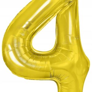 mamido Foliový balónek číslo 4 zlatý 40 cm