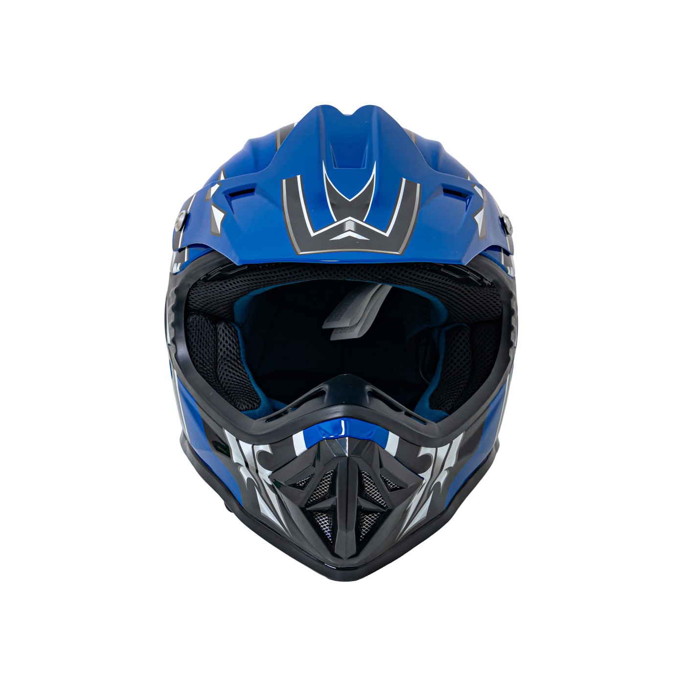 Motocyklová helma Enduro velikost M modrá - Obrázek 2