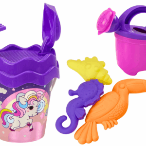 mamido Sada na písek kyblík lopatka hrábě konvička jednorožec fialová