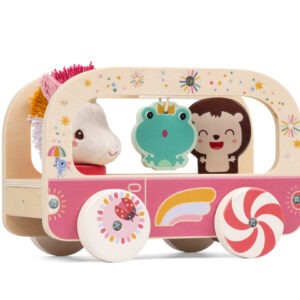 Lilliputiens - dřevěný autobus - jednorožec Lena