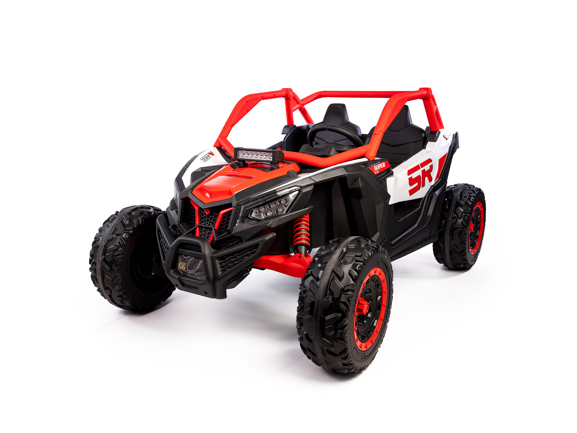 Mamido Mamido Elektrické autíčko Buggy Bumper 66 červené | 24V | 4x200W | EVA | LED | 2