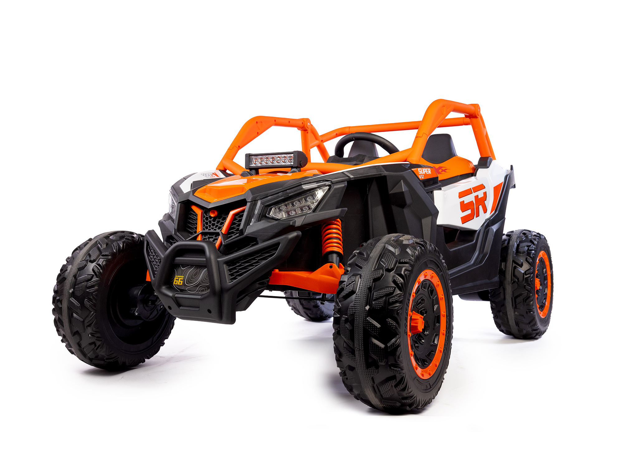 Mamido Mamido Elektrické autíčko Buggy Bumper 66 oranžové | 24V | 4x200W | EVA | LED | 2