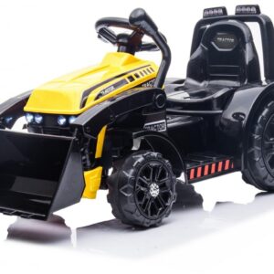 mamido Dětský elektrický traktor G320 s radlicí žlutý