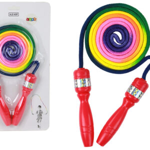 mamido Duhové švihadlo s červenými úchyty pro děti