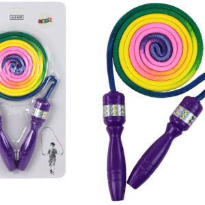 mamido Duhové švihadlo s fialovými úchyty pro děti