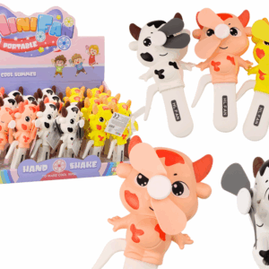 mamido Ruční větráček Kravička pro děti 3 barvy