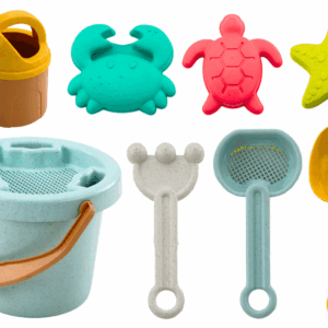 mamido Sada na písek v kbelíku s lopatkou a formičkami pastelová