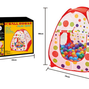 Mamido Mamido Dětský hrací stan s barevnými míčky 50 ks červený