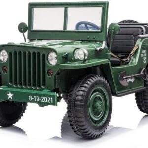 Dětský elektrický Jeep Willys 4x4 třímístný zelený