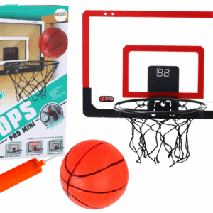 Basketbalový koš s elektronickým počítadlem bodů a zvukovými efekty