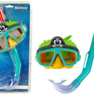 Bestway Bestway Brýle na šnorchlování a šnorchl s lenochodem modré