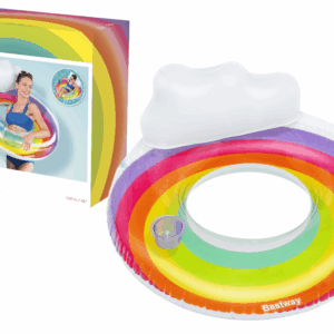 Bestway Bestway Nafukovací kruh s opěrkou 107cm duha