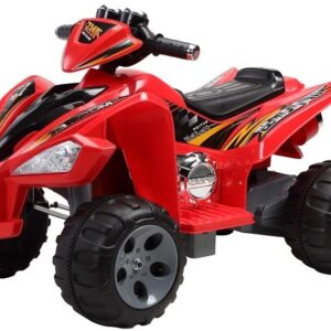 Dětská elektrická čtyřkolka AMS červená