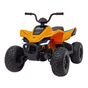 Dětská elektrická čtyřkolka McLaren Racing MCL 35 oranžová