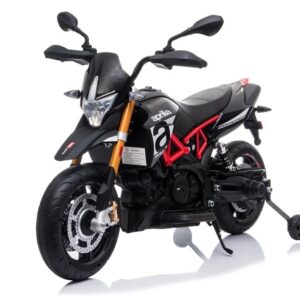 Dětská elektrická motorka Aprilia černá
